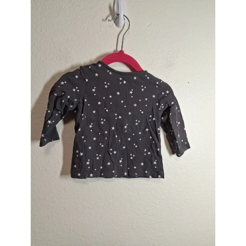 H&M Long Sleeve T-Shirt Winnie the Pooh Piglet Baby Girls Size 4-6 Months Gray